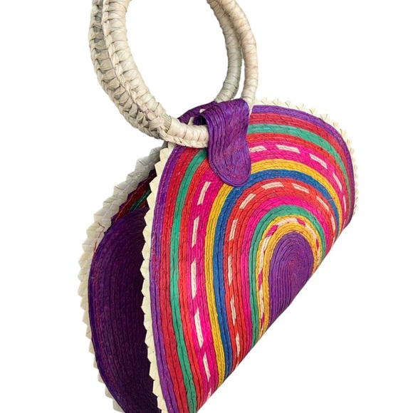 New Colorful Woven Handbag - Picture 2 of 7